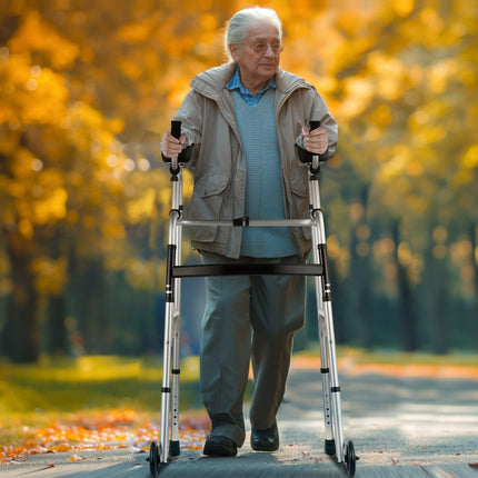 VEVOR Folding Walker — Adjustable Aluminium.