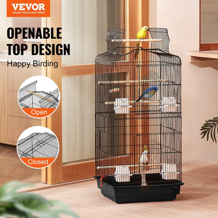 Bird Flight Cage 39 in Hanging Metal Parakeet Cage for Cockatiels Parrot.