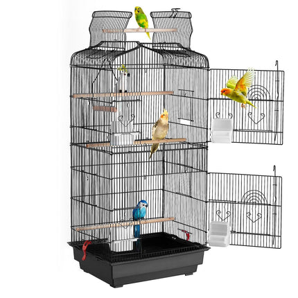 Bird Flight Cage 39 in Hanging Metal Parakeet Cage for Cockatiels Parrot.