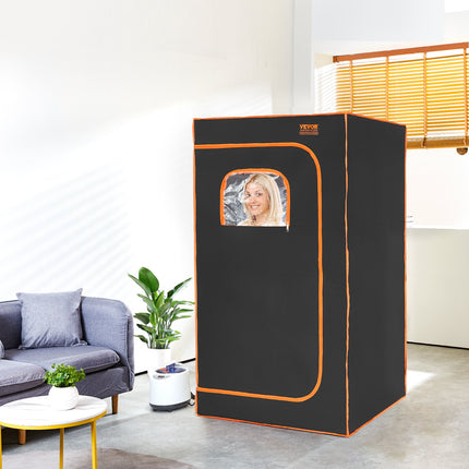 Portable Steam Sauna Tent Full Size 1000W Personal Sauna Blanket W/ Chair, 880 x 880 x 1600 mm.