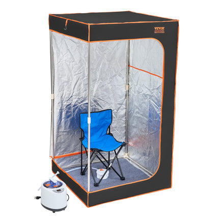 Portable Steam Sauna Tent Full Size 1000W Personal Sauna Blanket W/ Chair, 880 x 880 x 1600 mm.