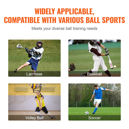Folding Lacrosse Rebounder for Backyard, 3x8 Ft Volleyball Bounce Back Net, Pitchback Throwback Baseball Softball Return Training Screen, Adjustable Angle Shooting Practice Training Wall, Black.