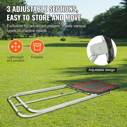 Folding Lacrosse Rebounder for Backyard, 3x4 Ft Volleyball Bounce Back Net, Pitchback Throwback Baseball Softball Return Training Screen, Adjustable Angle Shooting Practice Training Wall, Black.
