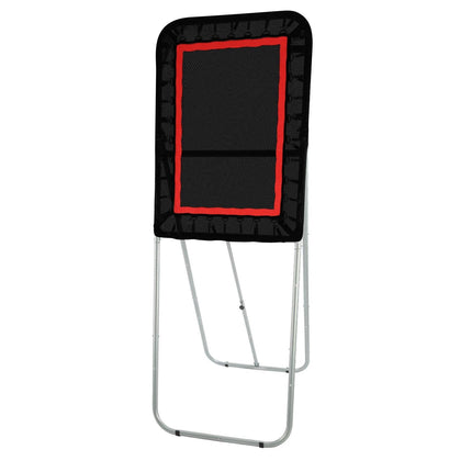 Folding Lacrosse Rebounder for Backyard, 3x4 Ft Volleyball Bounce Back Net, Pitchback Throwback Baseball Softball Return Training Screen, Adjustable Angle Shooting Practice Training Wall, Black.