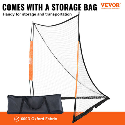Lacrosse Goal, 1.8mx1.8m Lacrosse Net, Portable Lacrosse Goal with Carry Bag, Fiberglass Rod Backyard Lacrosse Training Equipment, Easy Setup Collegiate Goal, Perfect for Youth Adult Training.