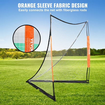 Lacrosse Goal, 1.8mx1.8m Lacrosse Net, Portable Lacrosse Goal with Carry Bag, Fiberglass Rod Backyard Lacrosse Training Equipment, Easy Setup Collegiate Goal, Perfect for Youth Adult Training.