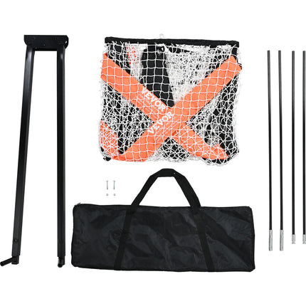 Lacrosse Goal, 1.8mx1.8m Lacrosse Net, Portable Lacrosse Goal with Carry Bag, Fiberglass Rod Backyard Lacrosse Training Equipment, Easy Setup Collegiate Goal, Perfect for Youth Adult Training.