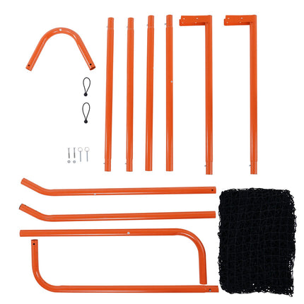 Lacrosse Goal, 1.8mx1.8m Lacrosse Net, Folding Portable Backyard Lacrosse Training Equipment, Steel Frame Training Net, Quick & Easy Setup Lacrosse Goal, Perfect for Youth Adult Training, Orange.