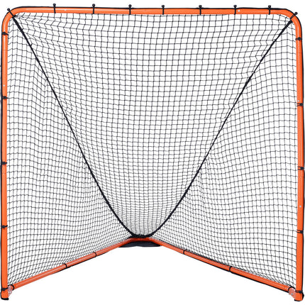 Lacrosse Goal, 1.8mx1.8m Lacrosse Net, Folding Portable Backyard Lacrosse Training Equipment, Steel Frame Training Net, Quick & Easy Setup Lacrosse Goal, Perfect for Youth Adult Training, Orange.