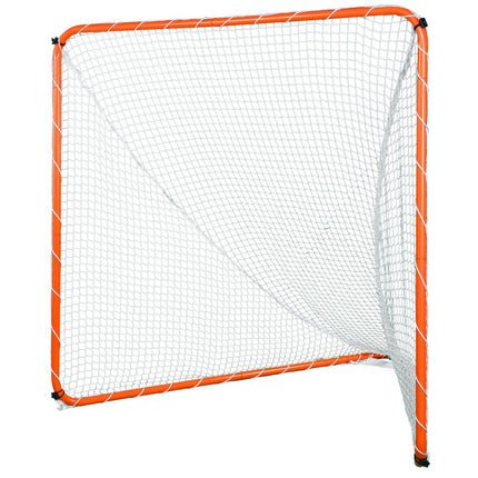 Lacrosse Goal, 6' x 6' Lacrosse Net, Steel Frame Backyard Lacrosse Training Equipment, Portable Lacrosse Goal with Carry Bag, Quick & Easy Setup, Perfect for Youth Adult Training, Orange.