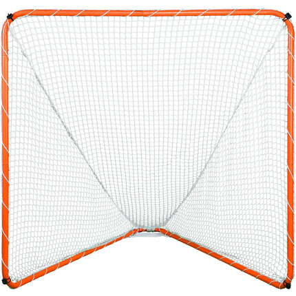 Lacrosse Goal, 6' x 6' Lacrosse Net, Steel Frame Backyard Lacrosse Training Equipment, Portable Lacrosse Goal with Carry Bag, Quick & Easy Setup, Perfect for Youth Adult Training, Orange.
