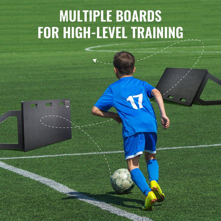 Soccer Rebounder Board, 115x45 cm Portable Soccer Wall with 2 Angles Rebound, Foldable HDPE Kickback Rebound Board, Soccer Training Equipment for Kids and Adults, Passing & Shooting Practice.