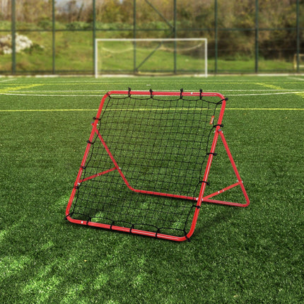 Soccer Rebounder Rebound Net, Kick-Back 100x100 cm, Portable Football Training Gifts, Fully Adjustable Angles Goal Net, Aids & Equipment for Kids Teens & All Ages, Easy Set Up & Perfect Storage.