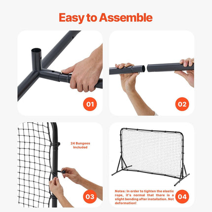 6x4FT Soccer Rebound Trainer Soccer Training Equipment Double-Sided Net.