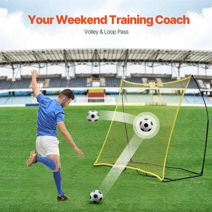 7x7FT Soccer Rebounder Portable Soccer Trainer Net with Portable Bag.