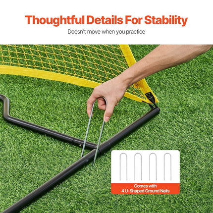 7x7FT Soccer Rebounder Portable Soccer Trainer Net with Portable Bag.