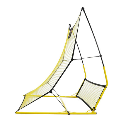 Soccer Trainer, 2-IN-1 Portable Soccer Rebounder Net, Iron Soccer Practice Equipment, Sports Football Rebounder Wall with Portable Bag, Perfect for Team Solo Training, Passing, Volley.