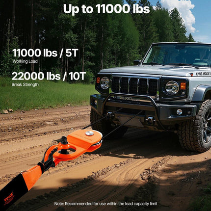 10 Ton Recovery Winch Snatch Block 22,000 lbs Capacity Off Road ATV UTV.