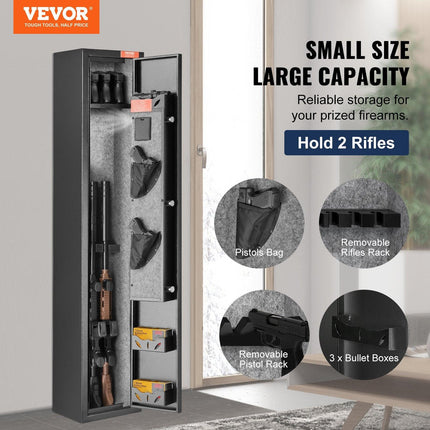 Gun Safe Rifle Safe with Digital Keypad & Lock for 3 Rifles and 4 Pistols.