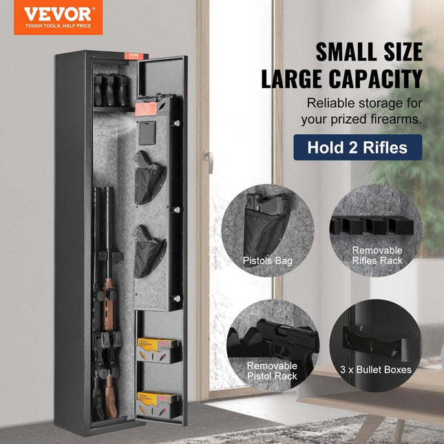 Gun Safe Rifle Safe with Digital Keypad & Lock for 3 Rifles and 4 Pistols.