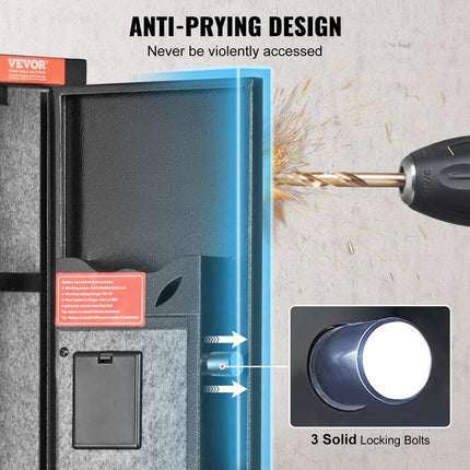 Gun Safe Rifle Safe with Digital Keypad & Lock for 3 Rifles and 4 Pistols.