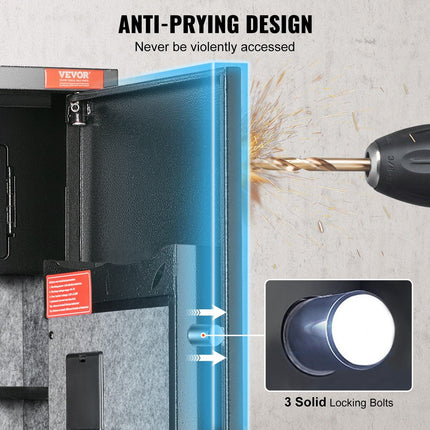 Gun Safe Rifle Safe with Digital Keypad & Lock 5 Rifles Storage Cabinet.