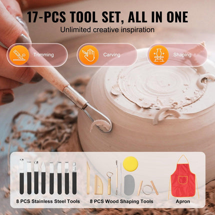 Pottery Wheel, 11 inch Pottery Forming Machine, 450W Electric Wheel for Pottery with Foot Pedal and LCD Touch Screen, Direct Drive Ceramic Wheel with 3 Support Legs for DIY Art Craft, Pink.