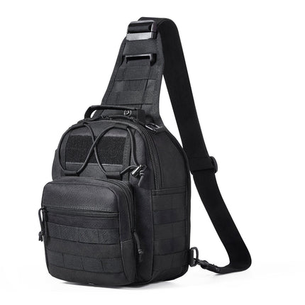Tactical Sling Bag 10L Military Rover Shoulder Sling Backpack Black.