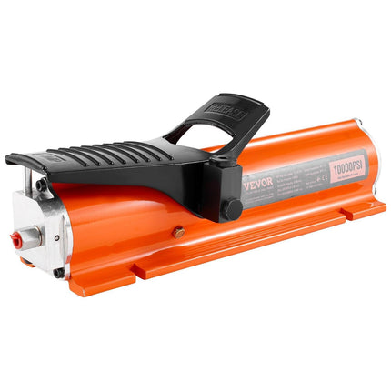 10,000PSI Air Hydraulic Pump, 0.18 Gal Reservoir, NPT 3/8 In Oil Outlet, NPT 1/4 In Inlet, Metal Shell Air Actuated Treadle Foot Pump, for Precision Industrial Machinery & Aerospace Equipment.