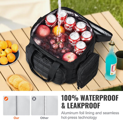 Cooler Bag 20L Insulated Lunch Bag Molle Design & Removable Storage Bags.