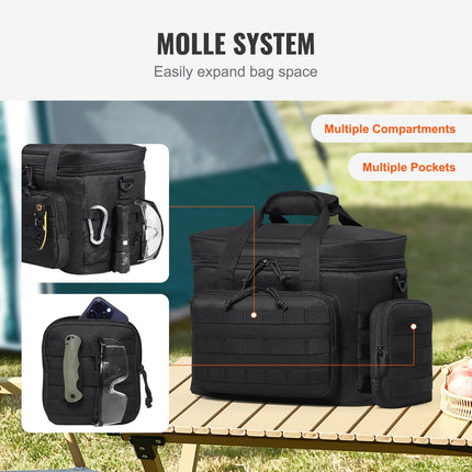 Cooler Bag 20L Insulated Lunch Bag Molle Design & Removable Storage Bags.