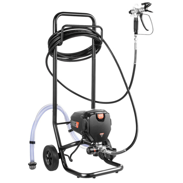 Stand Airless Paint Sprayer, 750W 3000PSI High Efficiency Electric Airless Sprayer With Cart, Fine And Even Painting Effect, Paint Sprayers for Home Interior and Exterior Furniture and Fences.
