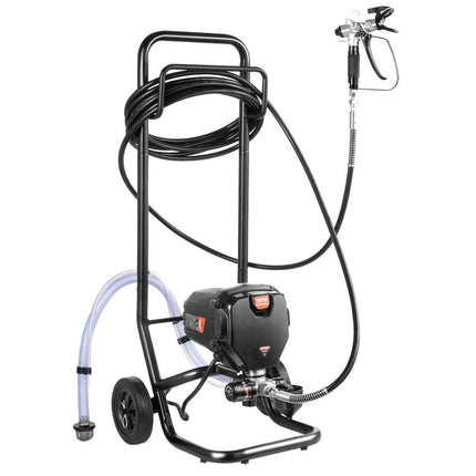 Stand Airless Paint Sprayer, 750W 3000PSI High Efficiency Electric Airless Sprayer With Cart, Fine And Even Painting Effect, Paint Sprayers for Home Interior and Exterior Furniture and Fences.