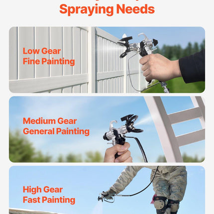 Stand Airless Paint Sprayer, 950W 3000PSI High Efficiency Electric Airless Sprayer With Cart, Fine And Even Painting Effect, Paint Sprayers for Home Interior and Exterior Furniture and Fences.