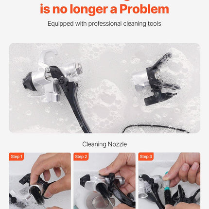 Stand Airless Paint Sprayer, 950W 3000PSI High Efficiency Electric Airless Sprayer With Cart, Fine And Even Painting Effect, Paint Sprayers for Home Interior and Exterior Furniture and Fences.