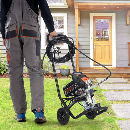 Stand Airless Paint Sprayer, 950W 3000PSI High Efficiency Electric Airless Sprayer With Cart, Fine And Even Painting Effect, Paint Sprayers for Home Interior and Exterior Furniture and Fences.
