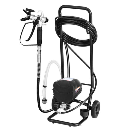 Stand Airless Paint Sprayer, 650W, 3000PSI High Pressure Airless Sprayer with Cart, Cleaning Brush, Hose, Extension Rod, Nozzles, Electric Spray Paint Machine for House Exterior and Interior.