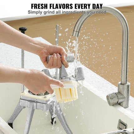 Commercial Vegetable Fruit Chopper 1/4" Blade Heavy Duty Professional Food Dicer Kattex French Fry Cutter Onion Slicer Stainless Steel for Tomato Peppers Potato Mushroom.