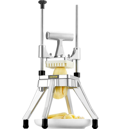 Commercial Vegetable Fruit Chopper 1/4" Blade Heavy Duty Professional Food Dicer Kattex French Fry Cutter Onion Slicer Stainless Steel for Tomato Peppers Potato Mushroom.