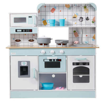 VEVOR Kitchen Playset Kids Pretend Cooking Play Toy 24 Piece Accessories White.