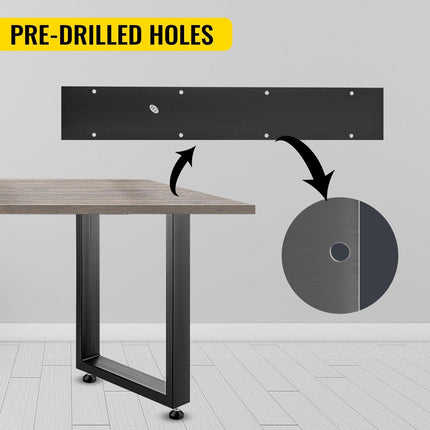 Black Table Legs Frame Metal Dining Table Desk 600X720MM.