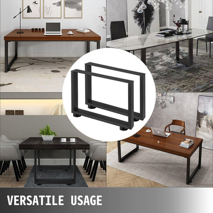 Black Metal Table Legs Set of 2 Steel Table Legs 800x720 MM Dining Table Legs Office Table Legs Computer Desk Legs Steel Bench Legs Country Style Table Legs DIY Furniture Legs.