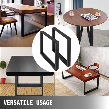 Black Metal Table Legs Set of 2 Steel Table Legs 35x28 Inch Dining Table Legs Office Table Legs Computer Desk Legs Steel Bench Legs Country Style Table Legs DIY Furniture Legs.