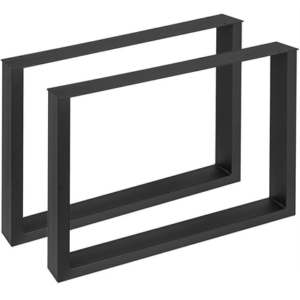 Black Metal Table Legs Set of 2 Steel Table Legs 35x28 Inch Dining Table Legs Office Table Legs Computer Desk Legs Steel Bench Legs Country Style Table Legs DIY Furniture Legs.
