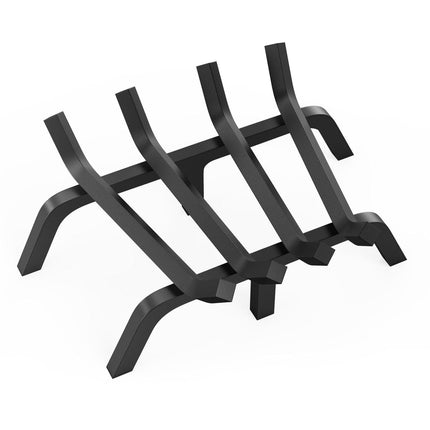 Fireplace Log Grate, 18 inch Heavy Duty Fireplace Grate with 6 Support Legs, Solid Powder-coated Steel Bars, Log Firewood Burning Rack Holder for Indoor and Outdoor Fireplace.