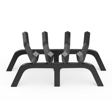 Fireplace Log Grate, 18 inch Heavy Duty Fireplace Grate with 6 Support Legs, Solid Powder-coated Steel Bars, Log Firewood Burning Rack Holder for Indoor and Outdoor Fireplace.
