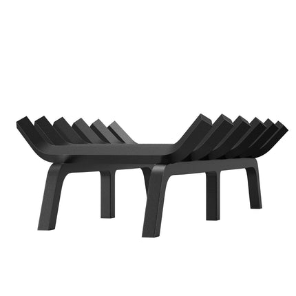Fireplace Log Grate, 685.8mm Heavy Duty Fireplace Grate with 6 Support Legs, 19.05mm Solid Powder-coated Steel Bars, Log Firewood Burning Rack Holder for Indoor and Outdoor Fireplace.