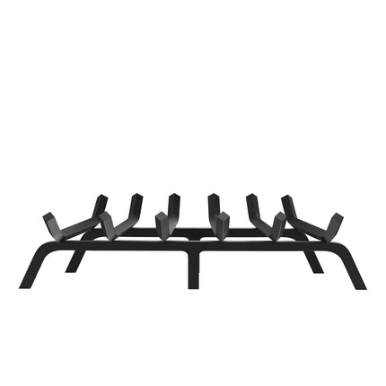 Fireplace Log Grate, 685.8mm Heavy Duty Fireplace Grate with 6 Support Legs, 19.05mm Solid Powder-coated Steel Bars, Log Firewood Burning Rack Holder for Indoor and Outdoor Fireplace.