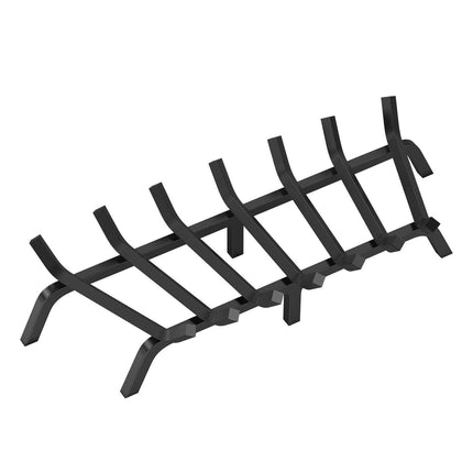 Fireplace Log Grate, 762mm Heavy Duty Fireplace Grate with 6 Support Legs, 19.05mm Solid Powder-coated Steel Bars, Log Firewood Burning Rack Holder for Indoor and Outdoor Fireplace.