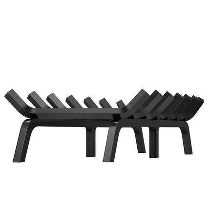 Fireplace Log Grate, 762mm Heavy Duty Fireplace Grate with 6 Support Legs, 19.05mm Solid Powder-coated Steel Bars, Log Firewood Burning Rack Holder for Indoor and Outdoor Fireplace.